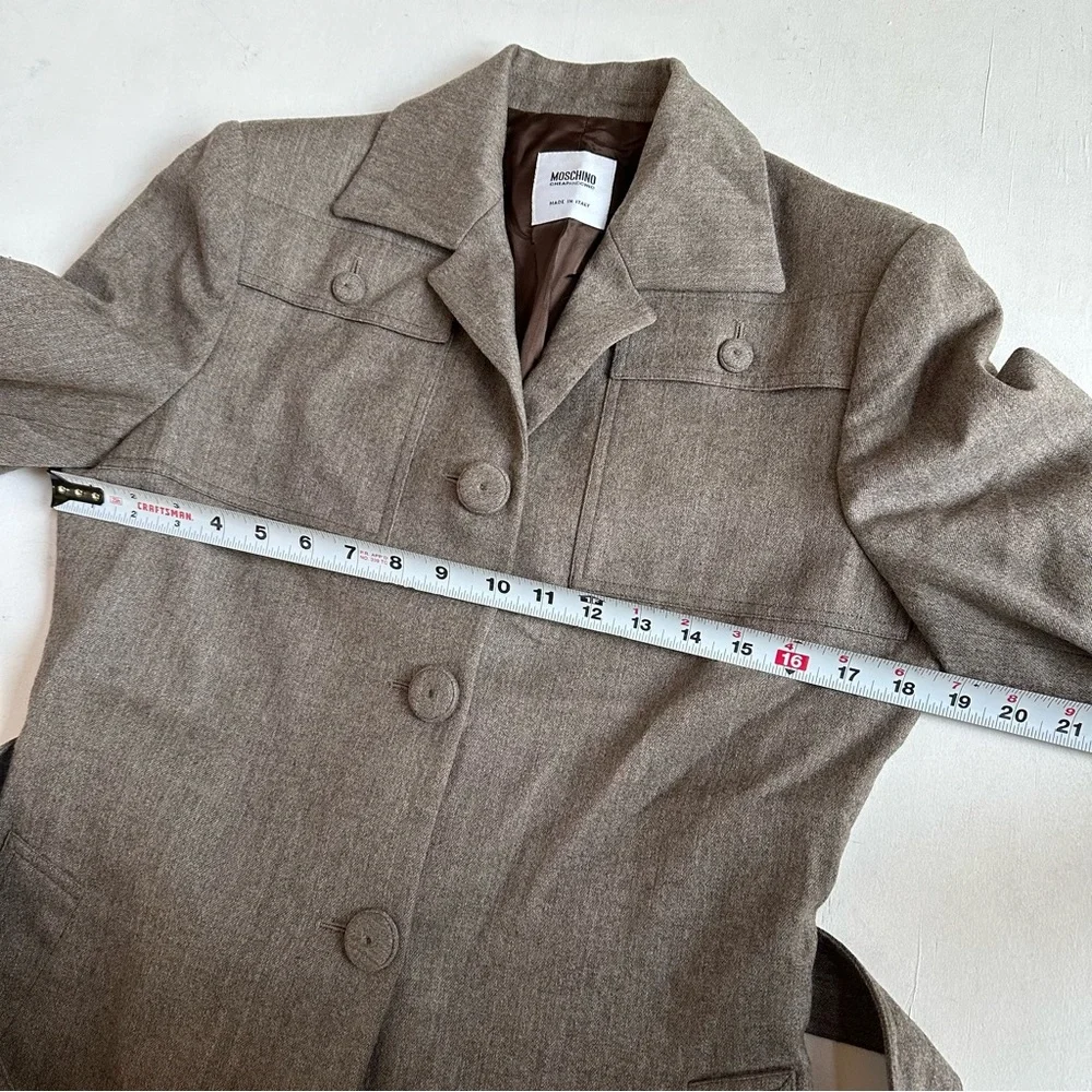 Moschino Cheap & Chic Wool Belted Blazer Jacket - Picture 7 of 7